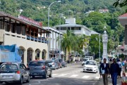 A view of Albert Street, the main traffic thoroughfare in Victoria, the capital of the Seychelles, Jan. 22, 2018 (Photo by Karlheinz Schindler for dpa via AP Images).