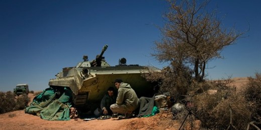 Polisario Front rebel soldiers in the Western Sahara region of Tifariti, May 20, 2008 (AP photo by Daniel Ochoa de Olza).