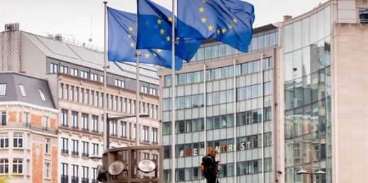 European Union headquarters in Brussels, Belgium, Sept. 11, 2019 (AP photo by Virginia Mayo).