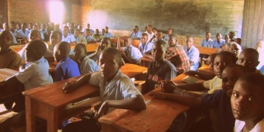 Primary school students in a classroom in Eastern Province, Rwanda, 2012 (photo by Tim Williams).