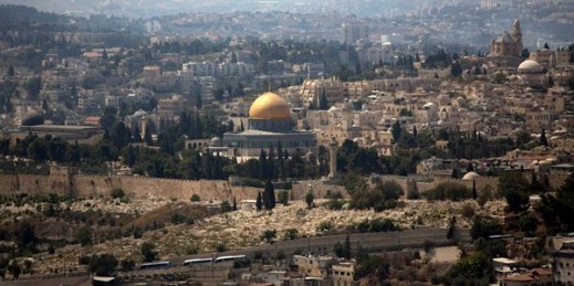 The Dome of the Rock in the Al-Aqsa Mosque compound is seen in Jerusalem’s Old City, Sept. 9, 2013 (AP photo by Sebastian Scheiner).