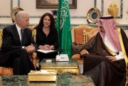 Then-Vice President Joe Biden, left, and then-Prince Salman bin Abdulaziz, now King Salman, in Riyadh, Saudi Arabia, Oct. 27, 2011 (AP photo by Hassan Ammar).