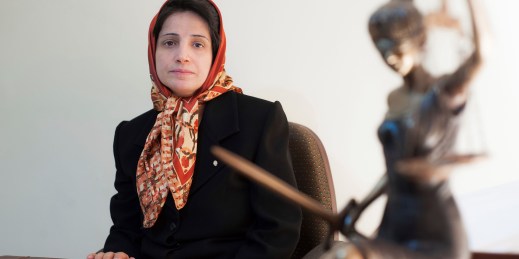 Iranian human rights lawyer Nasrin Sotoudeh