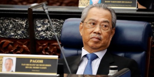 Malaysian Prime Minister Muhyiddin Yassin attends a Parliament session in Kuala Lumpur, Malaysia, July 13, 2020 (AP photo by Vincent Thian).
