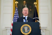 President Joe Biden speaks in the State Dining Room of the White House, in Washington, July 19, 2021 (AP photo Andrew Harnik).