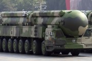 A Dongfeng-41 intercontinental strategic nuclear missiles group formation