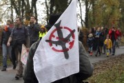 Demonstrators in Western France protest against a project to build an international airport in Notre-Dame-des-Landes, near Nantes, Nov. 17, 2012 (AP photo by David Vincent).