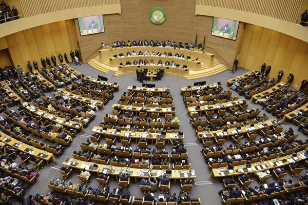 Delegates attend the opening session of the 33rd African Union Summit, Addis Ababa, Ethiopia, Feb. 9, 2020 (AP photo).
