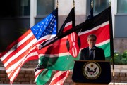 U.S. Secretary of State Antony Blinken speaks at the U.S. Embassy in Nairobi, Kenya, Nov. 18, 2021 (AP photo by Andrew Harnik).