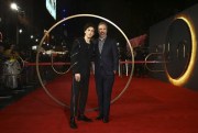 Timothee Chalamet, left, and director Denis Villeneuve pose for photographers upon arrival at the premiere of the film “Dune” in London, Oct. 18, 2021 (Invision photo by Joel C Ryan via AP).