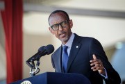 Rwandan President Paul Kagame speaks in Nairobi, Kenya, Feb. 11, 2020 (AP photo by John Muchucha).