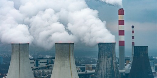 The Laziska coal-fired power plant near Katowice, Poland, where the U.N. climate change conference was held, Dec. 12, 2018 (Photo by Monika Skolimowska for dpa via AP Images).