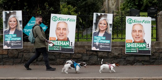 Election posters in Northern Ireland.