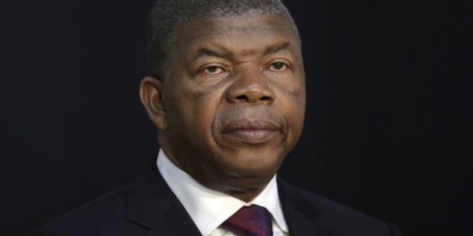 Angolan President Joao Lourenco during a news conference at the Belem presidential palace in Lisbon, Nov. 22, 2018 (AP photo by Armando Franca).