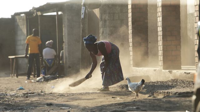 A zambian woman in a picture that illustrates the country's debt crisis