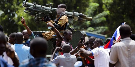 soldiers and people during burkina faso's military coup