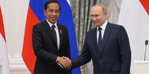 President Jokowi of Indonesia with President Putin of Russia
