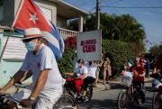 People in Cuba protest the US embargo and Biden's decision to keep it