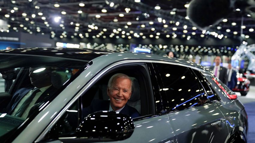 Joe Biden promoting the Inflation Reduction Act