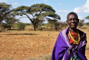A woman in the Karamoja region of Uganda amid a hunger crisis, drought, and famine due to the effects of climate change