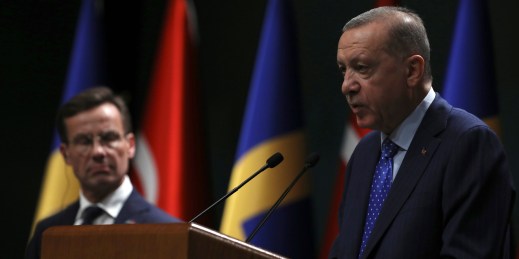 Turkey's Erdogan is blocking Sweden's bid to join NATO's membership (as well as Finland's)