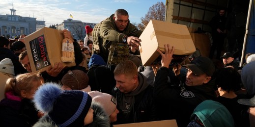 Humanitarian aid to Ukraine refugees amid the war there