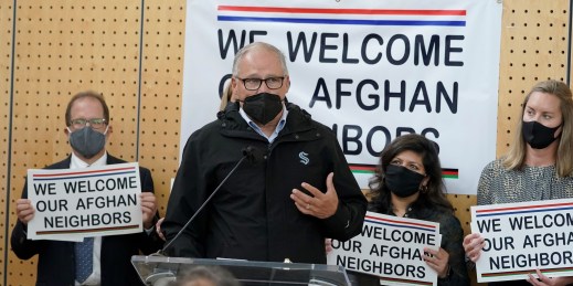 Gov. Jay Inslee welcomes Afghan refugees amid a surge of refugees from Afghanistan, Ukraine, and Latin America and a new plan to resettle refugees in the US