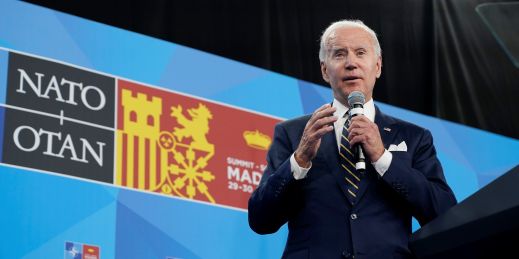 President Biden has pushed a "US vs China" stance that includes rising tensions and a trade war which disrupts the liberal international order