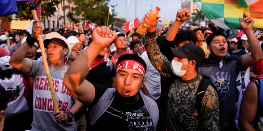 In Peru, protests after the impeachment of Castillo mirror protests in Venezuela and in Latin America