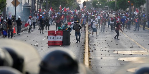 In Peru, protests following Castillo's failed self-coup are crippling the country's economy and democracy.