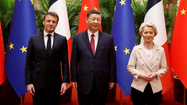 French President Emmanuel Macron and Chinese President Xi Jinping.