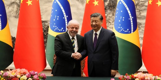 Brazilian President Luiz Inacio Lula da Silva and Chinese President Xi Jinping