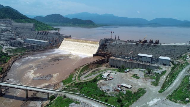 A dam in Ethiopia on the Nile River that is causing tensions with Egypt.