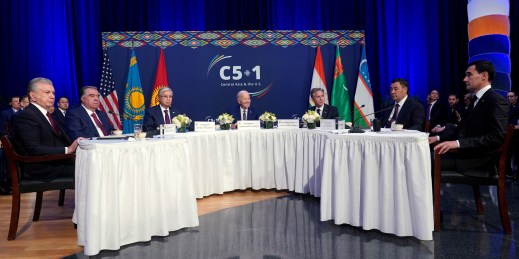 U.S. President Joe Biden meets with the presidents of the five states of Central Asia.