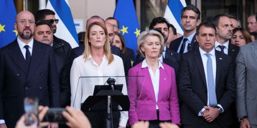 The EU is attempting to become a geopolitical actor amid a renewed war in Israel and Palestine.