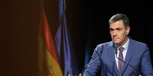 Spain's acting PM, Pedro Sanchez.