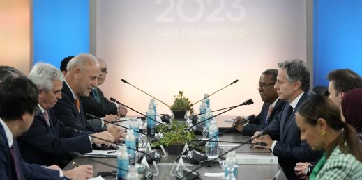 Peru's Foreign Minister Javier Gonzalez-Olaechea meeting with United States Secretary of State Antony Blinken