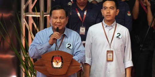 Indonesian presidential candidate Prabowo Subianto and his running mate Gibran Rakabuming Raka.