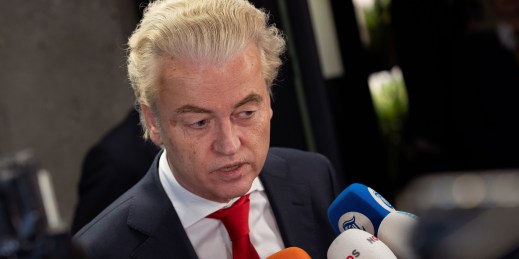 Geert Wilders, leader of the Dutch far-right Party for Freedom.