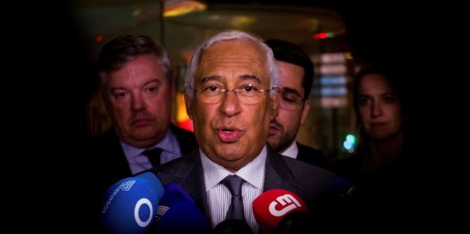 Portuguese Prime Minister Antonio Costa speaks to the press two days after resigning, in Lisbon, Portugal, Nov. 9, 2023.