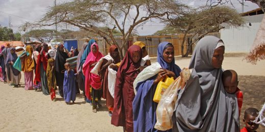 Somalis who fled amid drought.