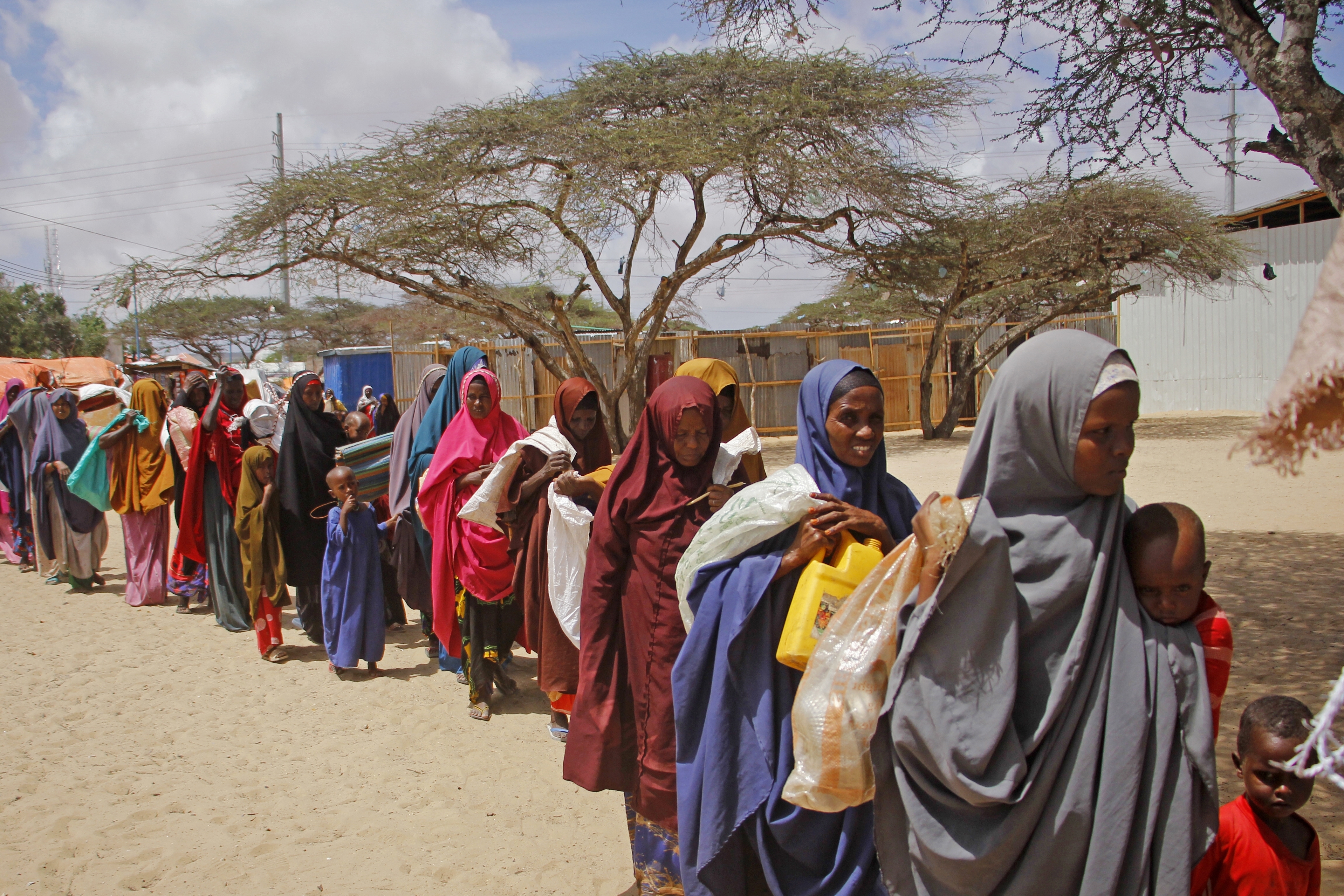 Somalis who fled amid drought.