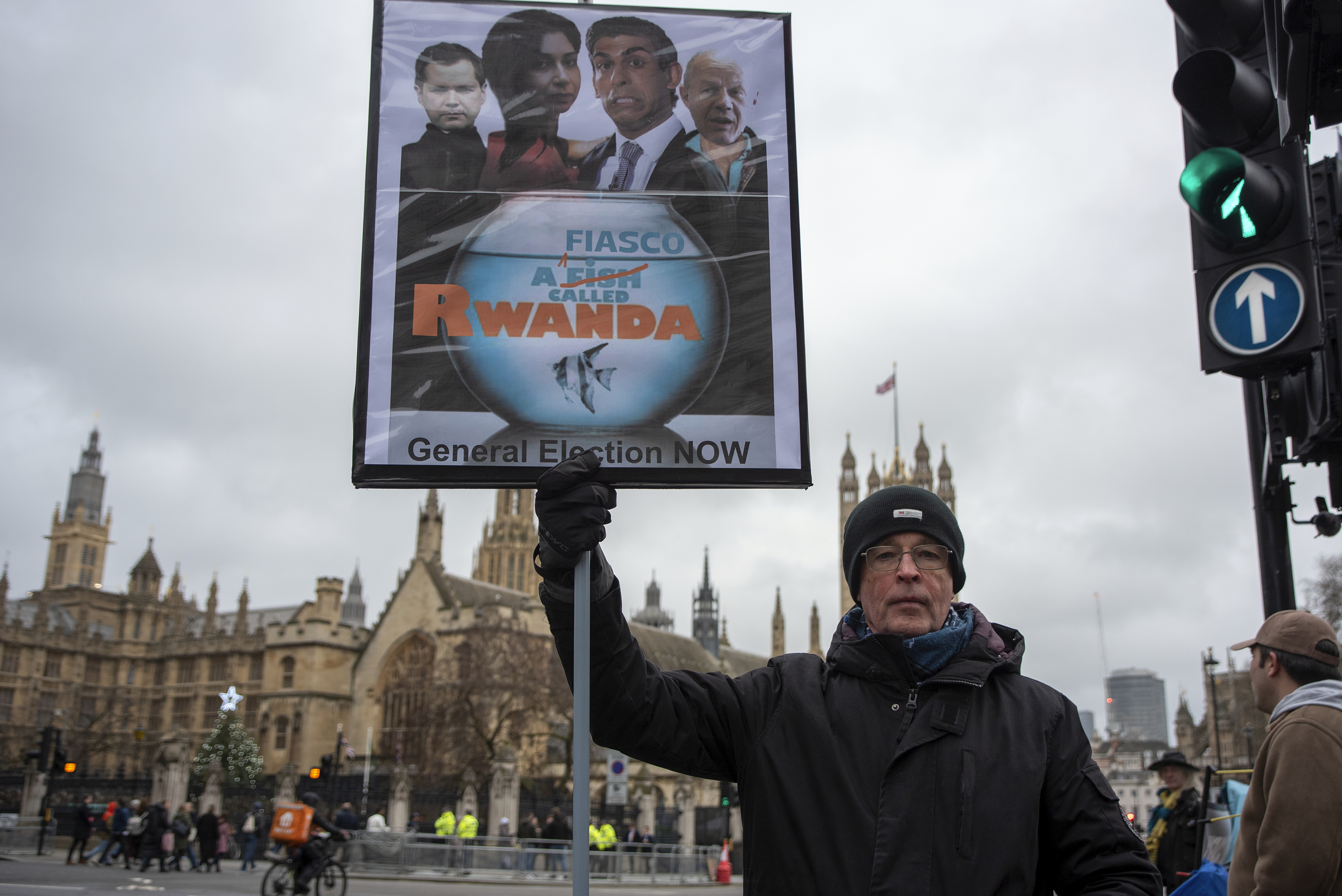 A pro-EU protester in the UK.