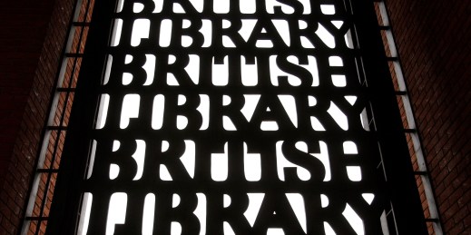 British Library signs.