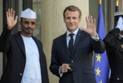 Chadian leader Gen. Mahamat Idriss Deby and French President Emmanuel Macron.