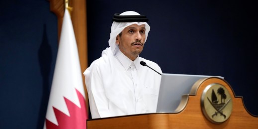 Qatari Prime Minister and Foreign Minister Mohammed bin Abdulrahman Al Thani.