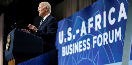 U.S. President Joe Biden speaks at the U.S.-Africa Leaders’ Summit.