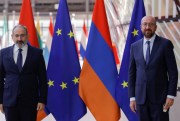 European Council President Charles Michel and Armenian Prime Minister Nikol Pashinyan.