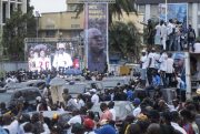 Supporters of Felix Tshisekedi in Kinshasa.