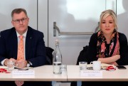 DUP leader Jeffrey Donaldson and Sinn Fein Vice President Michelle O’Neill.